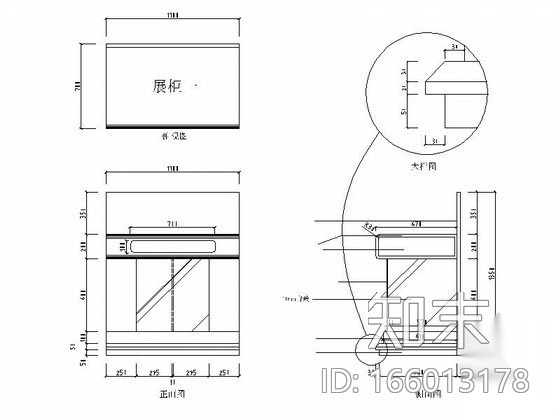 38平方电脑配件卖场设计方案（含效果）cad施工图下载【ID:166013178】