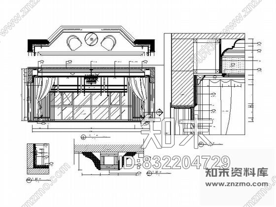 图块/节点样板房客厅立面详图①cad施工图下载【ID:832204729】