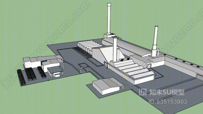 汽车工厂SU模型下载【ID:835153003】