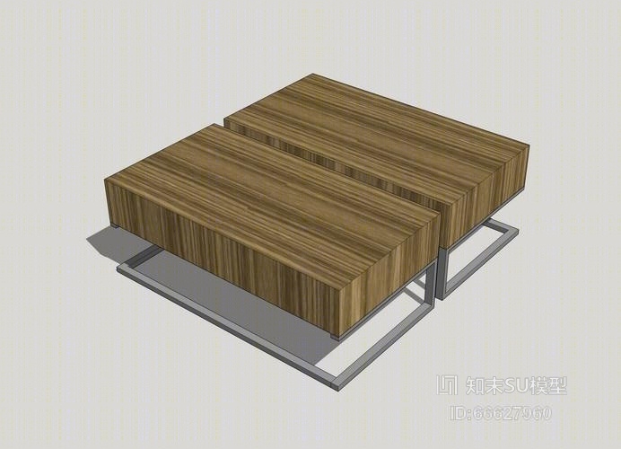 木茶几SU模型下载【ID:66627960】