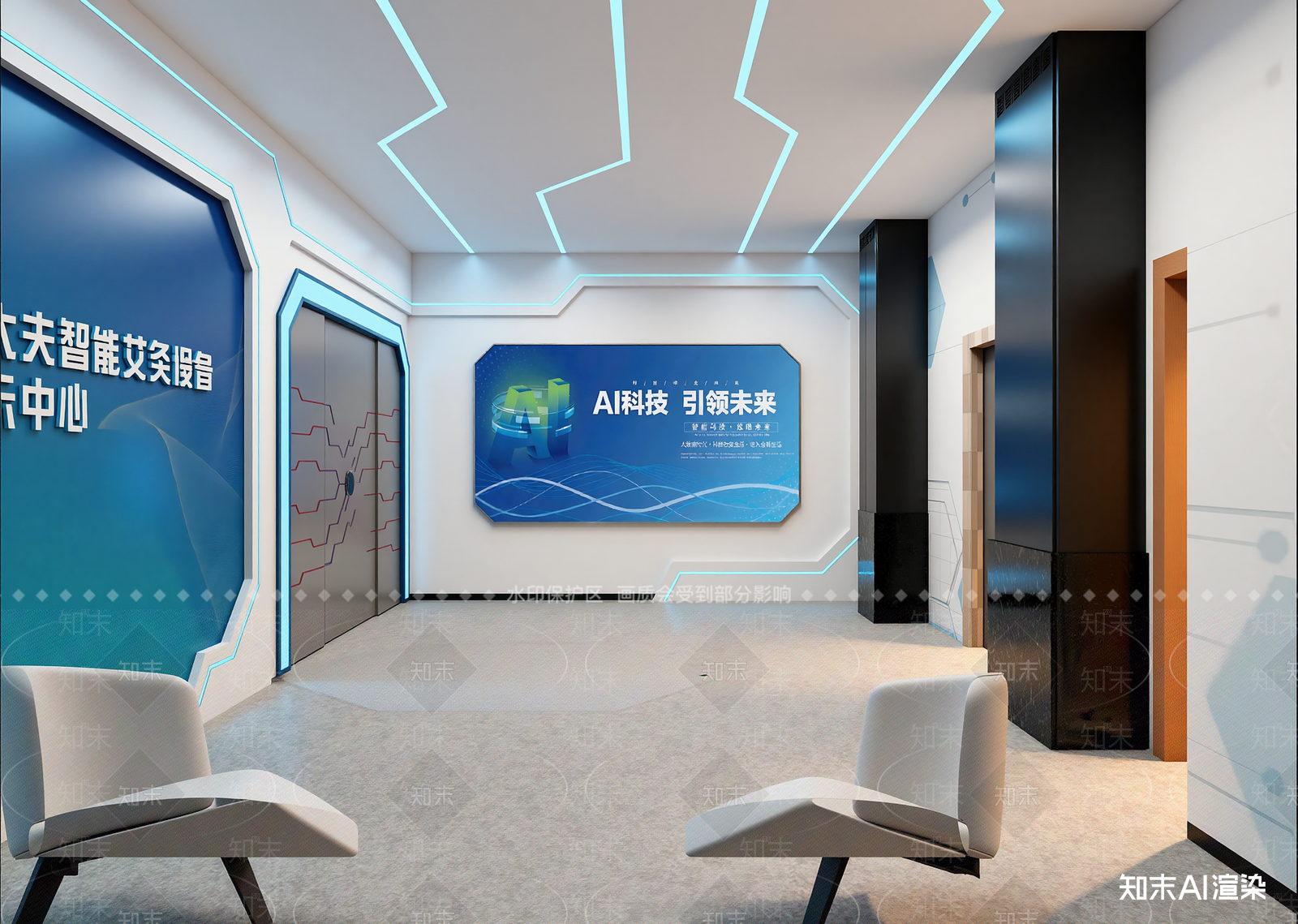 现代科技展厅3D模型下载【ID:1214948962】