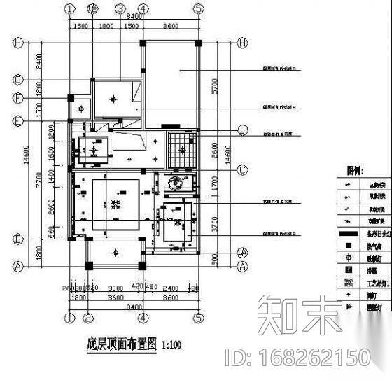 一套别墅，简约风格cad施工图下载【ID:168262150】