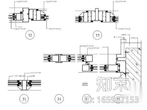 铝合金门窗cad施工图下载【ID:165967153】