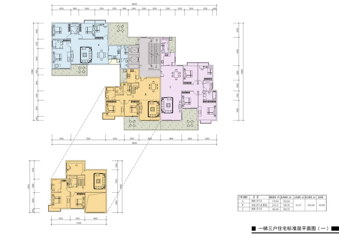 [重庆]高层现代风格线条立面住宅建筑设计方案文本cad施工图下载【ID:168088197】