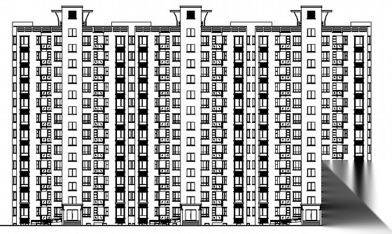 [江苏省]某十二层住宅楼建筑施工图cad施工图下载【ID:167939187】