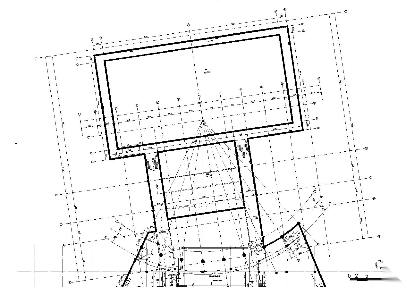 ​[江苏]连云港体育中心游泳馆建筑施工图cad施工图下载【ID:160726197】