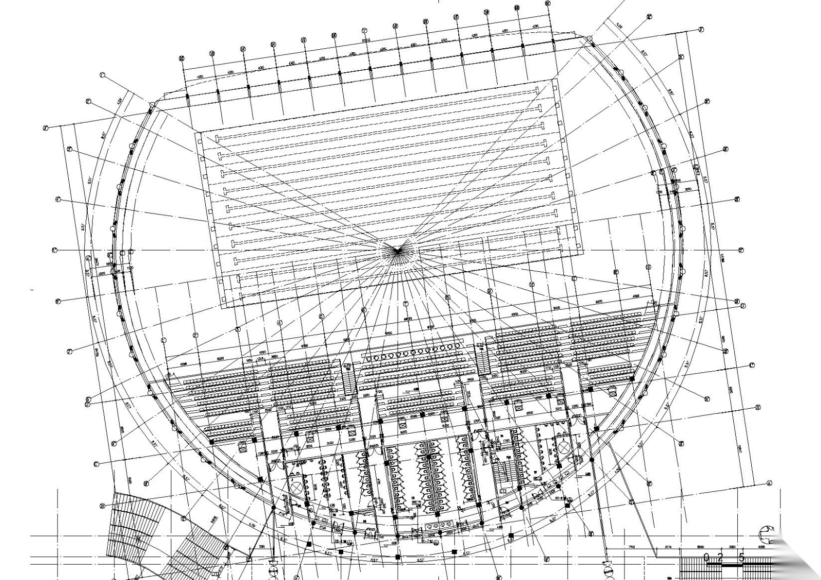 ​[江苏]连云港体育中心游泳馆建筑施工图cad施工图下载【ID:160726197】