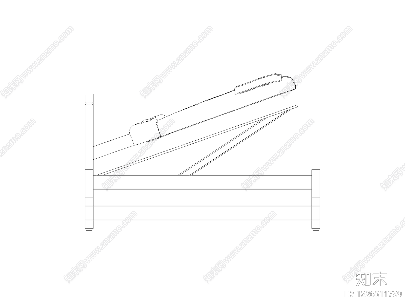 现代床CAD图纸