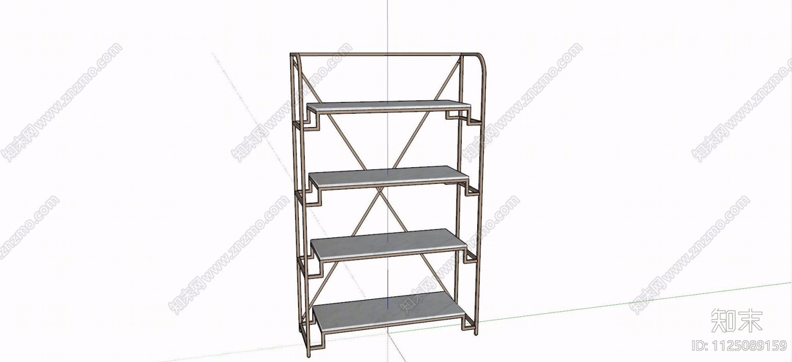 现代实木装饰架免费SU模型下载【ID:1125089159】