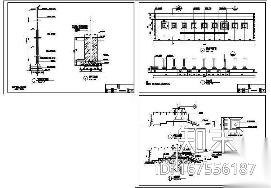 旗杆节点详图cad施工图下载【ID:167556187】