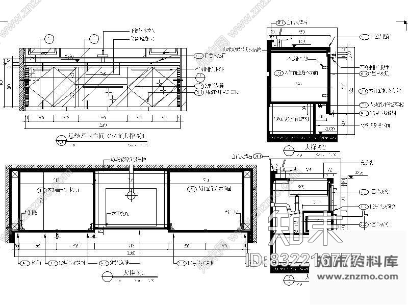 图块/节点总经理办公室卫生间洗手台详图施工图下载【ID:832216777】