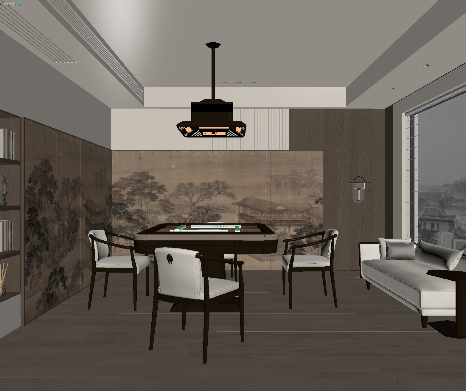 新中式茶室3D模型下载【ID:1215169426】
