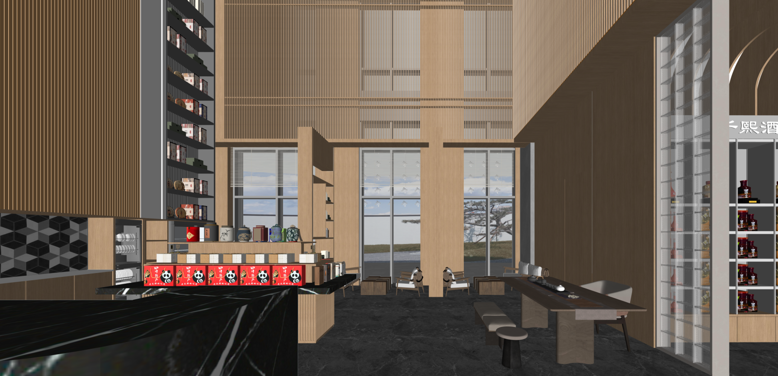 现代酒店大堂SU模型下载【ID:1215990812】