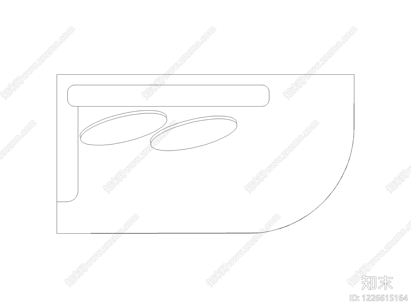 单体异形沙发及四座和贵妃椅cad施工图下载【ID:1226615164】
