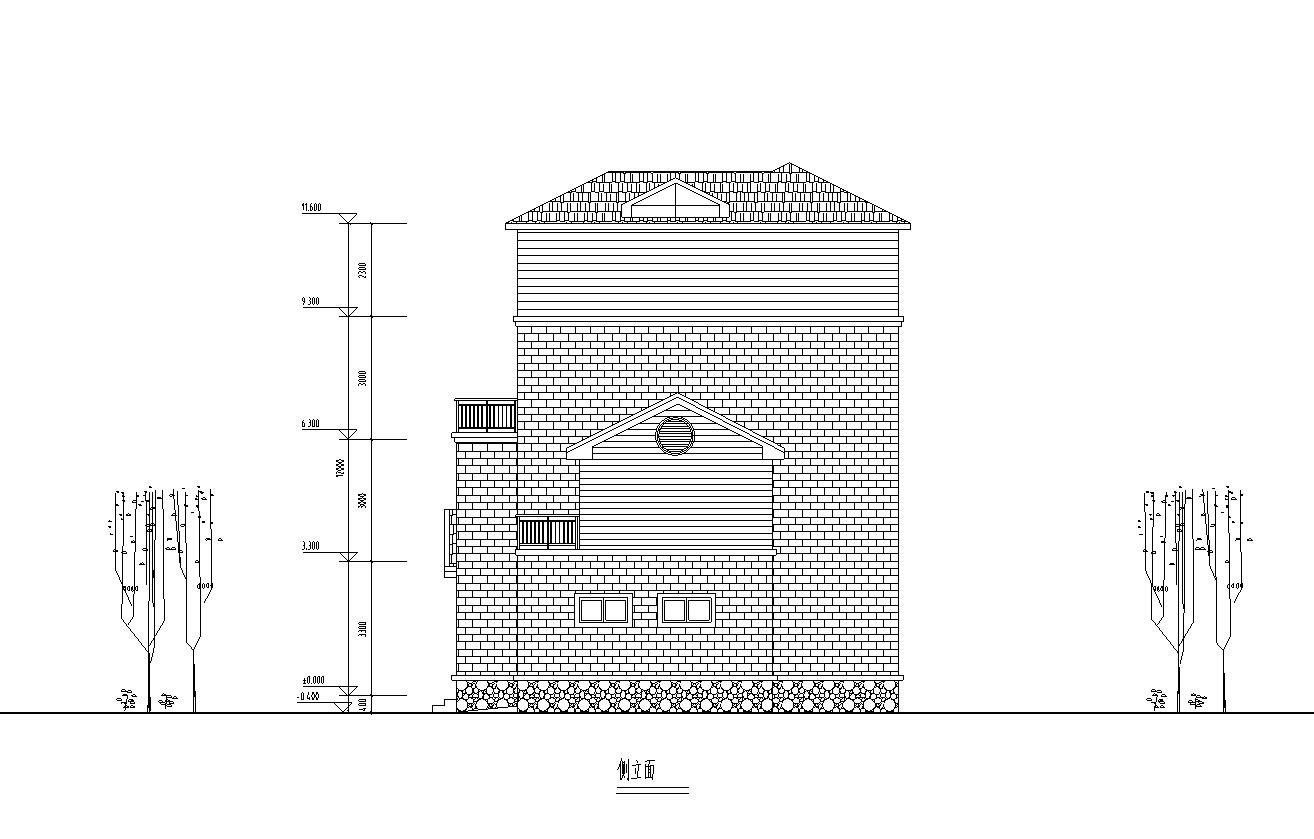 现代农民居别墅建筑方案文本（包含效果图+CAD）施工图下载【ID:167929106】