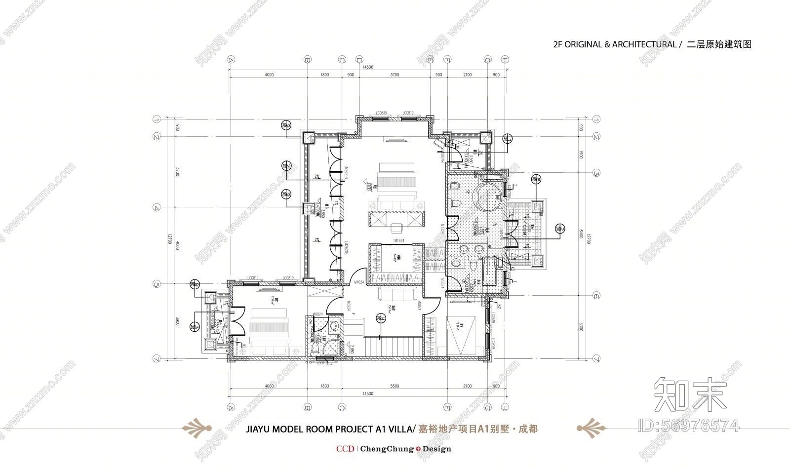 郑中-CCD-嘉裕地产成都A1别墅样板房cad施工图下载【ID:56976574】