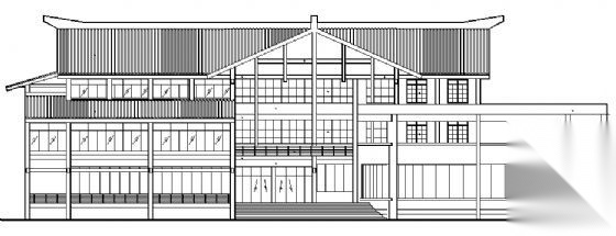 宣传文化中心建筑施工图cad施工图下载【ID:166555100】