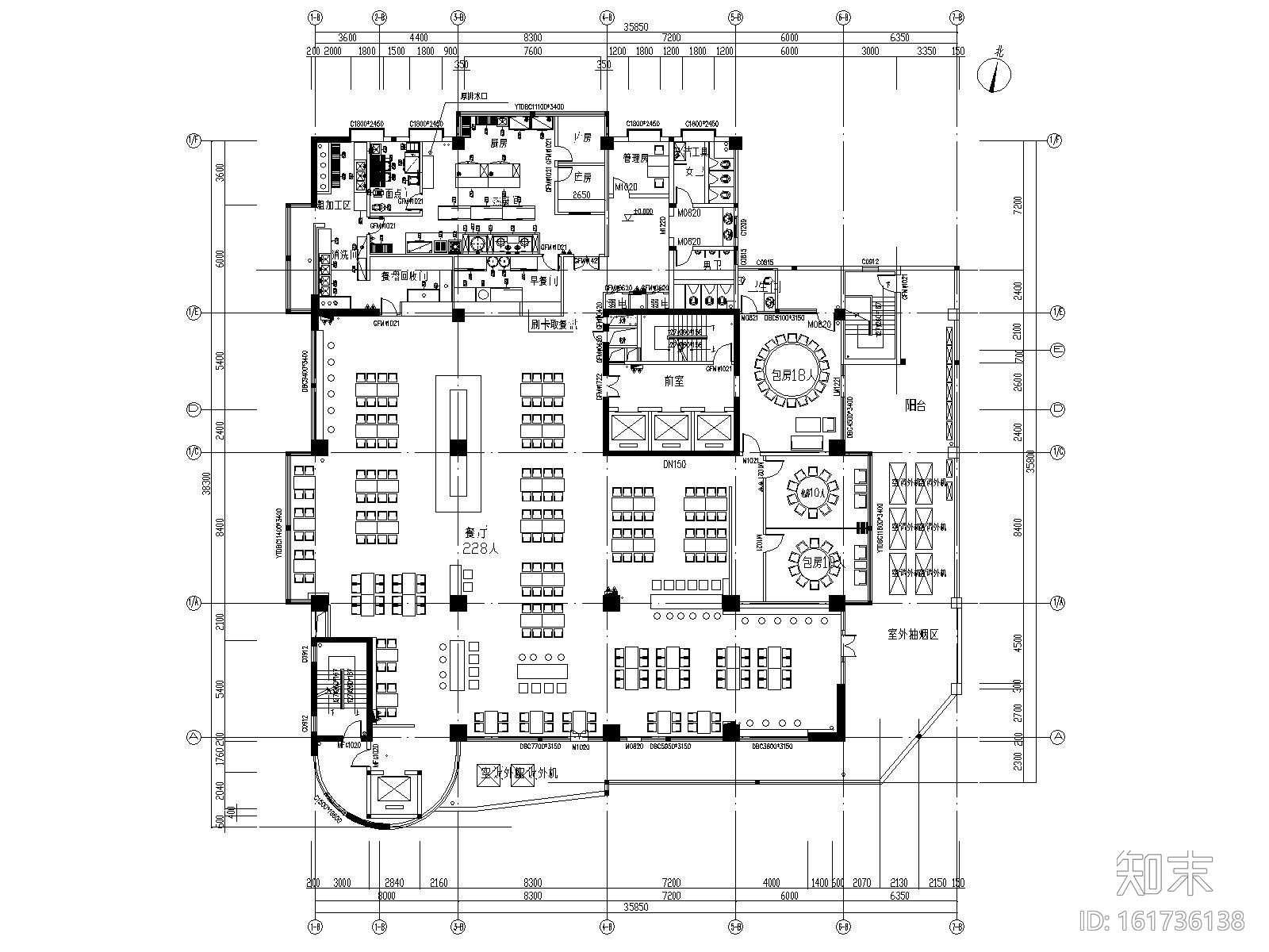 [贵州]新华苑办公楼室内装修改造图纸含标文cad施工图下载【ID:161736138】