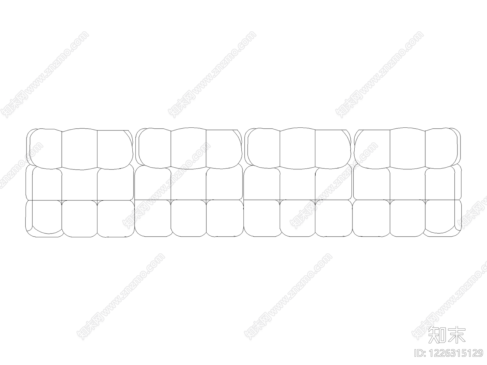 装饰线条cad施工图下载【ID:1226315129】