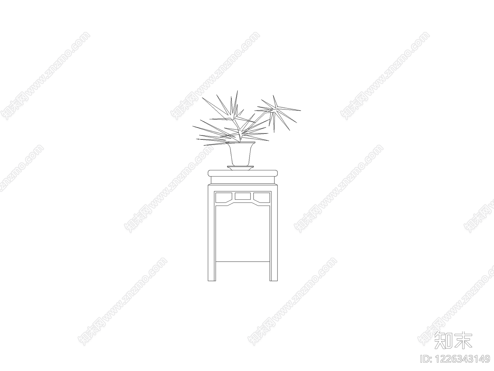 现代桌子CAD图纸