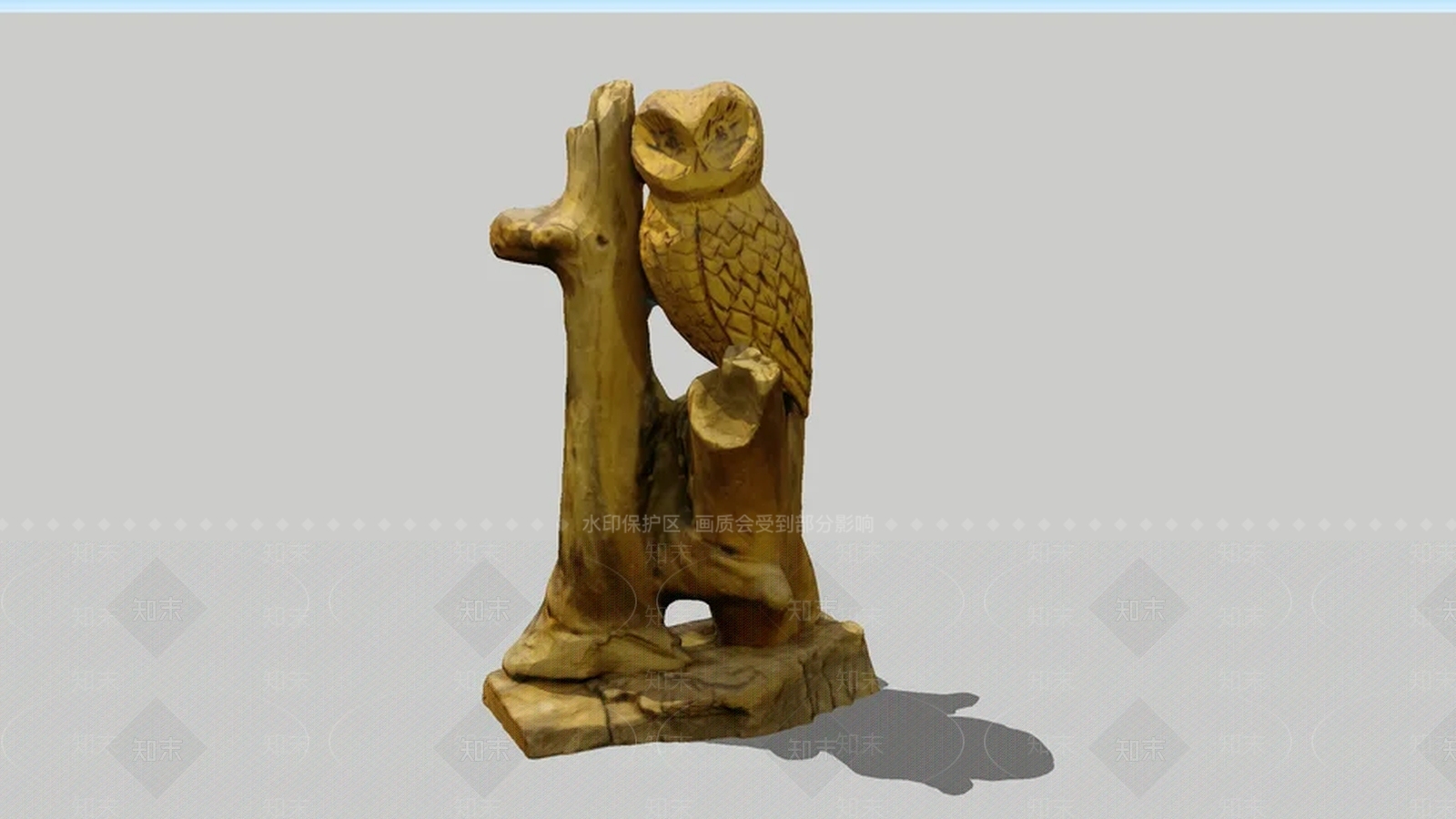 3d猫头鹰木雕扫描SU模型下载【ID:1161706882】