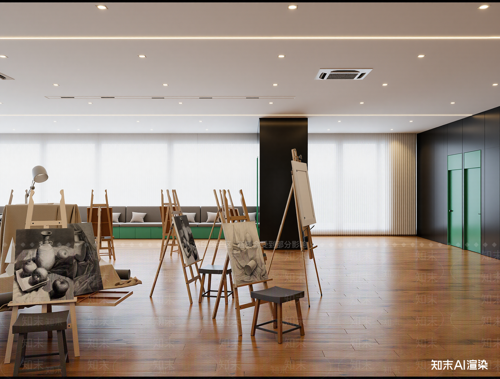 教室3D模型下载【ID:1214011433】