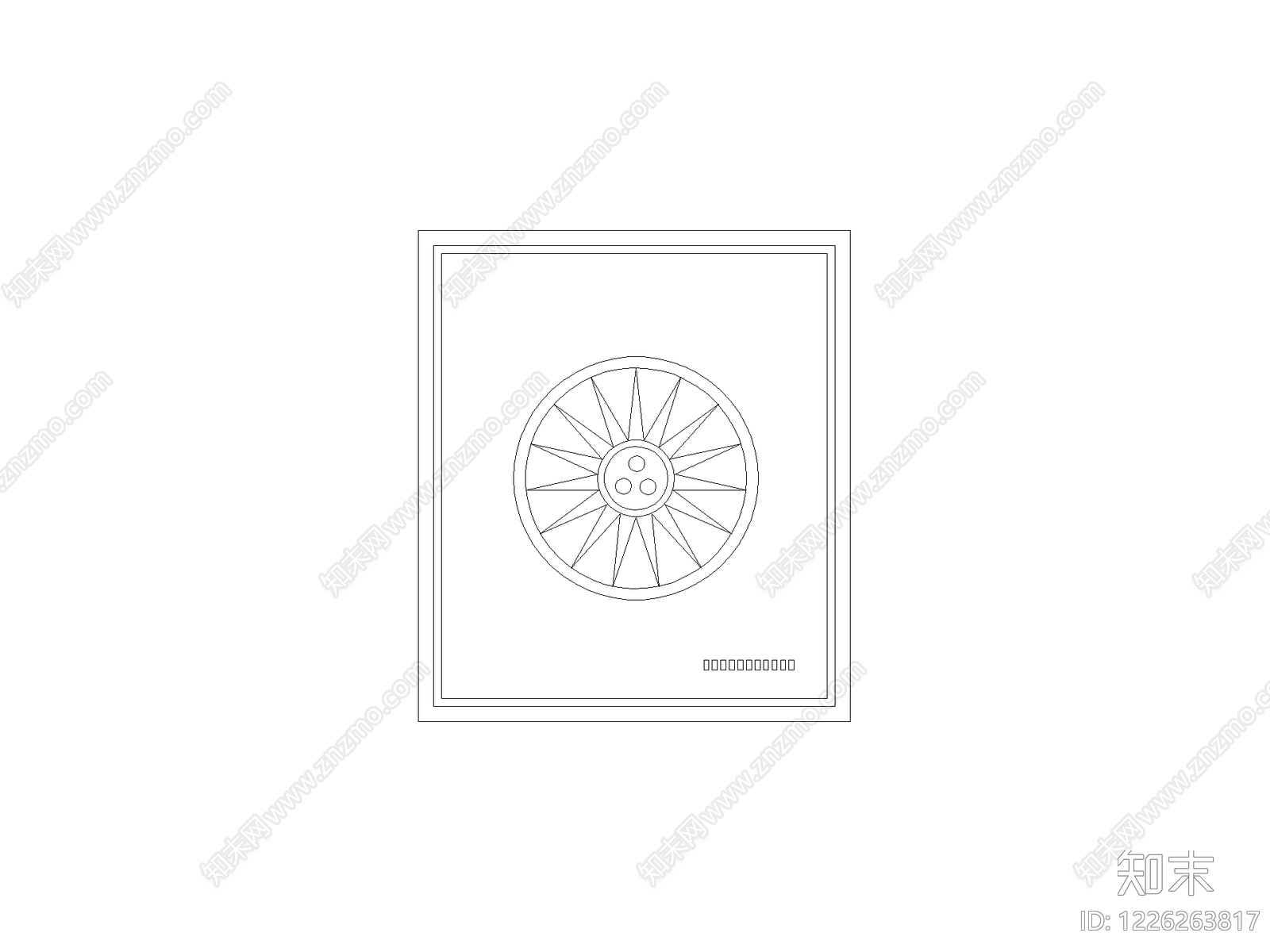 陈设类立面挂画cad施工图下载【ID:1226263817】
