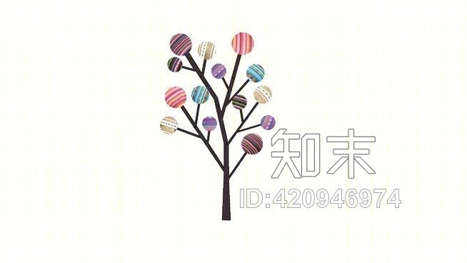 77759衣架泡泡树（WangGARDAROBE泡泡树）SU模型下载【ID:420946974】