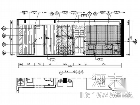 [西安]新行政中心现代三居室装修图（含效果）cad施工图下载【ID:167450156】