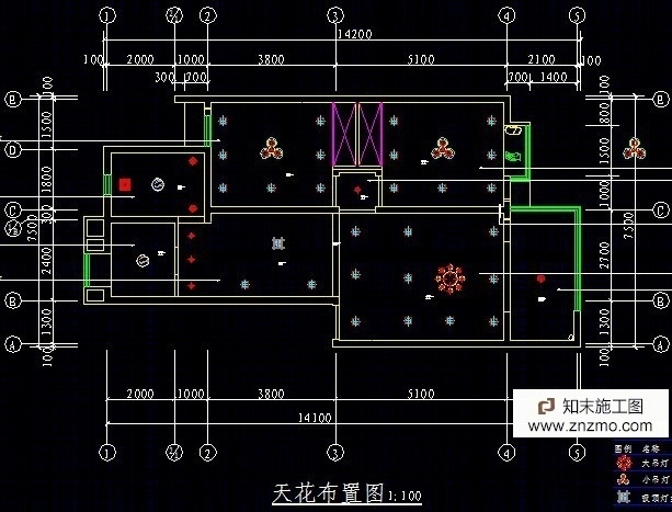 2室2厅施工图cad施工图下载【ID:36938861】