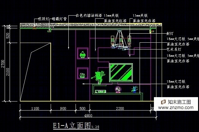 2室2厅施工图cad施工图下载【ID:36938861】