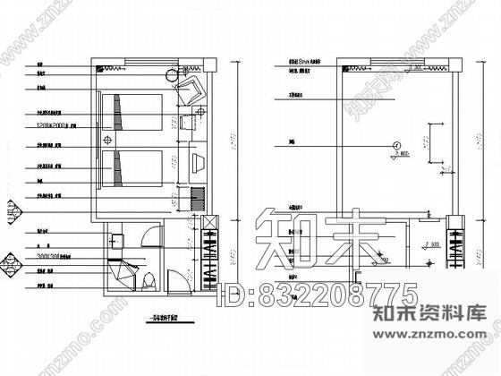 图块/节点普通标准间详图cad施工图下载【ID:832208775】