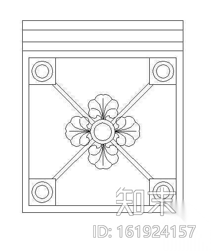 欧式雕花图块1cad施工图下载【ID:161924157】