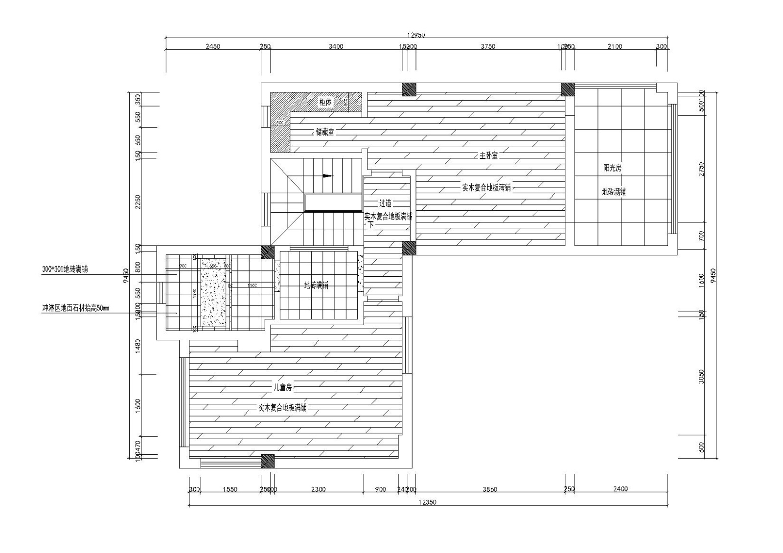 [江苏]-南京碧桂园凤凰岛200㎡住宅施工图施工图下载【ID:160490141】