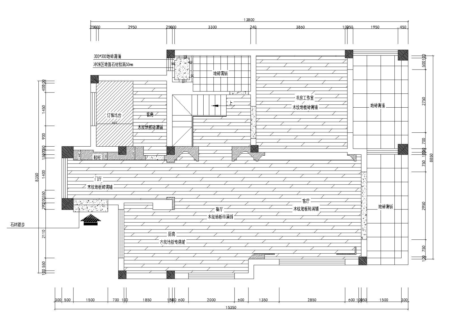 [江苏]-南京碧桂园凤凰岛200㎡住宅施工图施工图下载【ID:160490141】