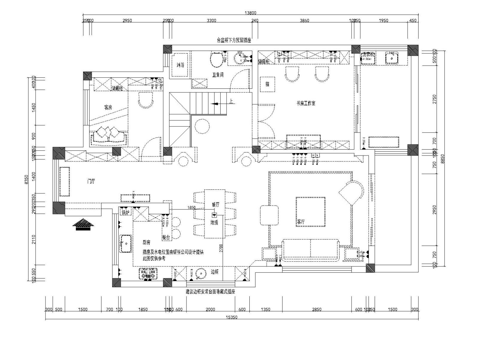 [江苏]-南京碧桂园凤凰岛200㎡住宅施工图施工图下载【ID:160490141】