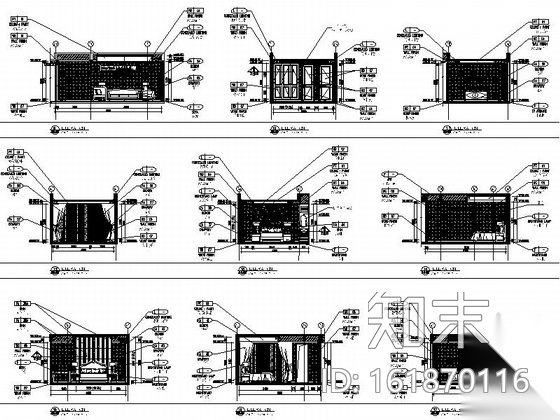 [深圳]海景半山区现代三层别墅样板房装修施工图cad施工图下载【ID:161870116】