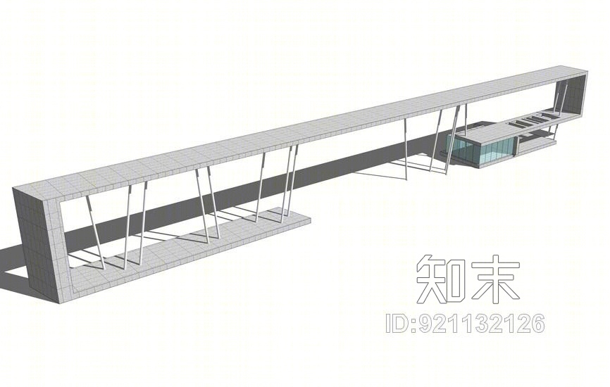 厂区大门SU模型下载【ID:921132126】