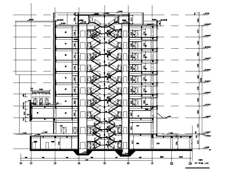 [上海]高层框架结构金融企业办公研发楼建筑施工图施工图下载【ID:151407181】