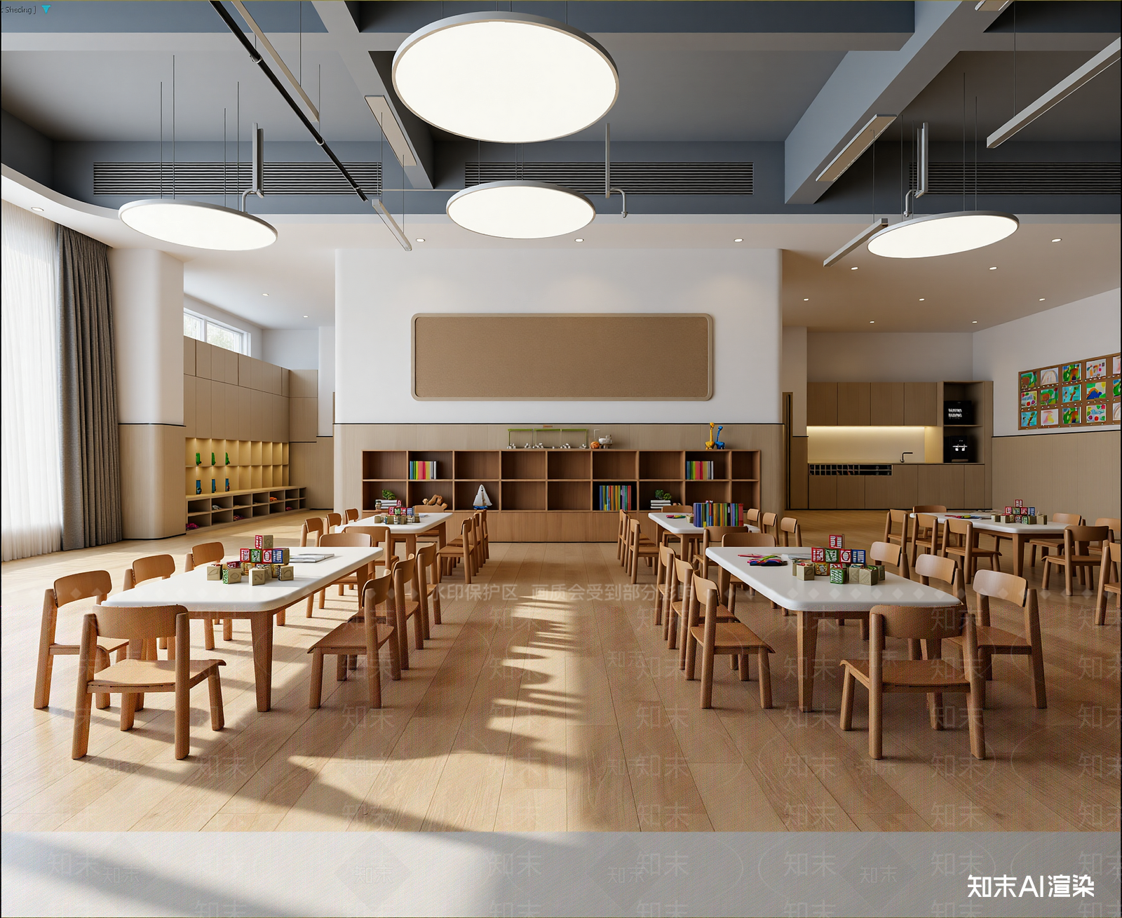 现代教室3D模型下载【ID:1214851721】
