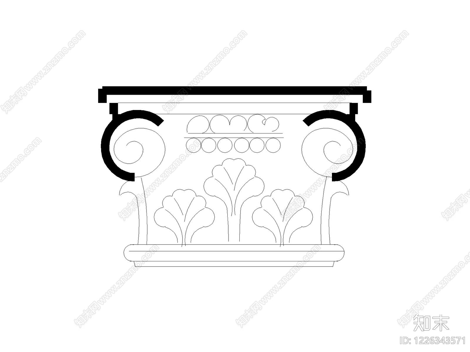 现代雕塑装饰构件CAD图纸