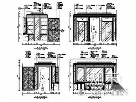 精品中式韵味三层别墅样板房室内设计装修施工图cad施工图下载【ID:166675181】