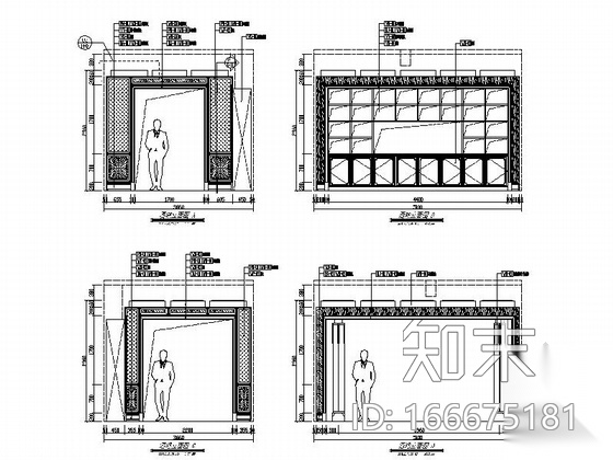 精品中式韵味三层别墅样板房室内设计装修施工图cad施工图下载【ID:166675181】