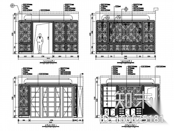 精品中式韵味三层别墅样板房室内设计装修施工图cad施工图下载【ID:166675181】