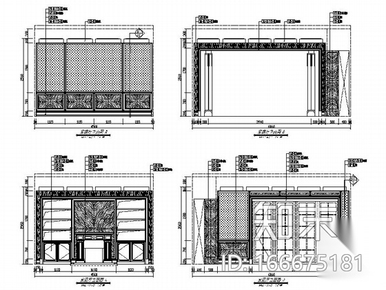 精品中式韵味三层别墅样板房室内设计装修施工图cad施工图下载【ID:166675181】