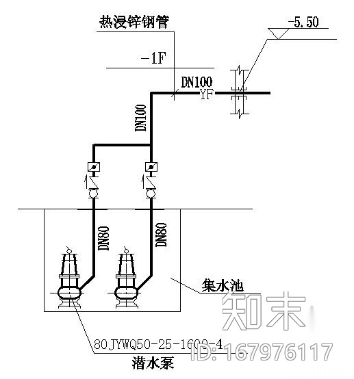 某七层住宅楼给排水施工图cad施工图下载【ID:167976117】