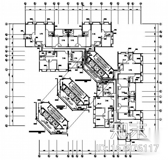 某七层住宅楼给排水施工图cad施工图下载【ID:167976117】