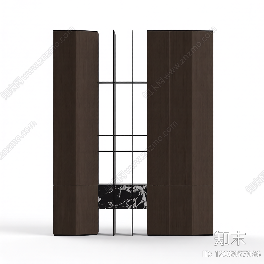 木质隔断柜3D模型下载【ID:1206957936】