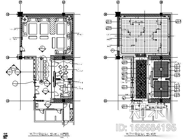 170㎡豪华夜总会包房施工图cad施工图下载【ID:166684196】