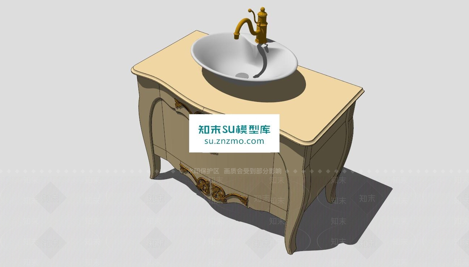 卫浴柜子SU模型下载【ID:161530293】